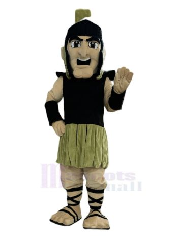Schwarz und Wüstengold Spartaner Spartan Maskottchen Kostüm Personen