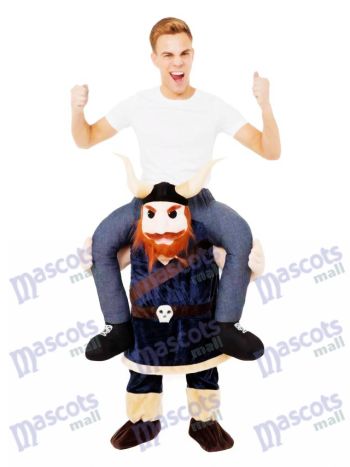 Huckepack Viking Carry Me Ritt auf Wikinger Maskottchen Kostüm Saxon Mittelalter