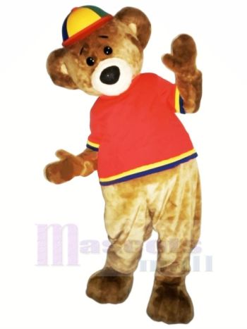 Braun Bär im rot Maskottchen Kostüme Karikatur