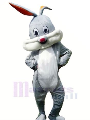 glücklich Grau Hase Maskottchen Kostüme Billig