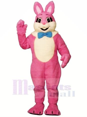Rosa Lächelnd Hase Maskottchen Kostüme Billig