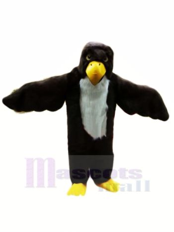 Schwarz Kahl Adler Maskottchen Kostüme Karikatur