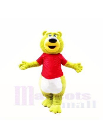 Grün Teddy Bär mit rot Hemd Maskottchen Kostüme Schule