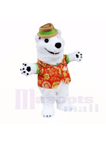 Weiß Freundlich Leicht Polar Bär Maskottchen Kostüme Karikatur