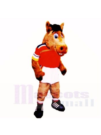 Sport Leicht Pferd mit rot Hemd Maskottchen Kostüme Schule