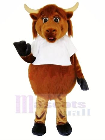 Pelzig Braun Kuh Maskottchen Kostüme Erwachsene