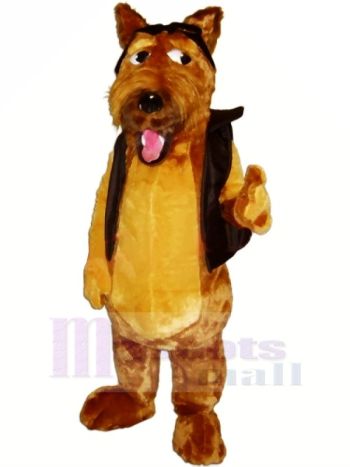 Braun Hund mit Schwarz Weste Maskottchen Kostüme