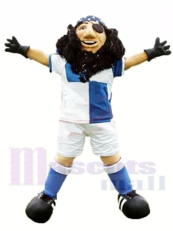 Sportlicher Piratenkapitän Maskottchen Kostüm