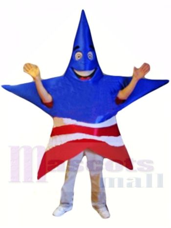 Amerikanischer Patriot Star Maskottchen Kostüm