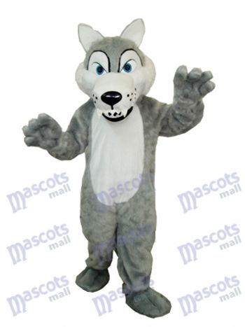 Langhaarige Wolf Maskottchen Erwachsene Kostüm Tier