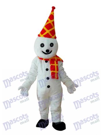 Schneemann in bunten Geburtstag Hat Maskottchen Kostüm Weihnachten Xmas