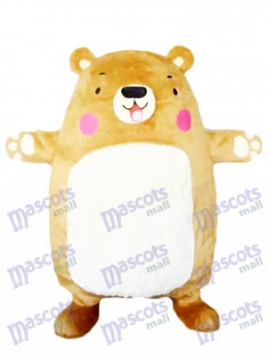 Adorable Big Bear Maskottchen Kostüm Tan Bär Tier