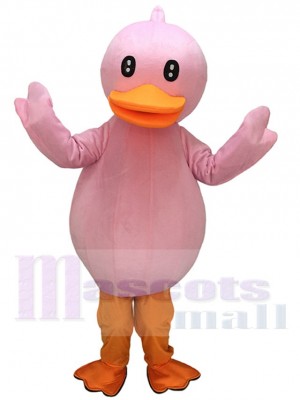 Nettes rosa Enten-Maskottchen-Kostüm Pinky Ducky Maskottchen Kostüm