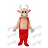 Red Overalls Kuh Maskottchen Adult Kostüm Tier