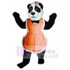 Frau Panda mit Schürze Maskottchen Kostüm