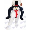 Piggyback Schneemann Carry Me Ride White Schneemann Maskottchen Kostüm