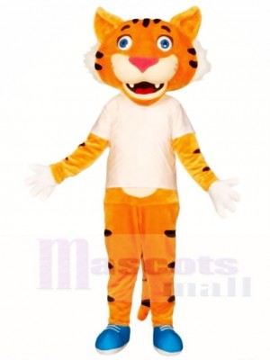 Weißes Hemd Tiger Maskottchen Kostüme Tier