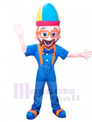 Blippi Junge Maskottchen Kostüm Halloween Party Event Charakter Geburtstag Cosplay