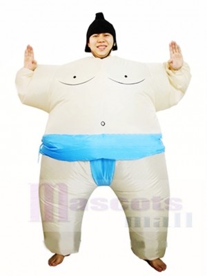 Blaue japanische Fat Man Sumo aufblasbare Halloween Weihnachts kostüme für Erwachsene