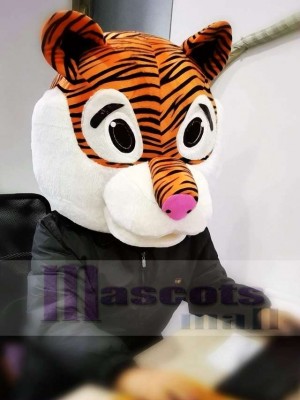 Netter George Tiger Maskottchen Kopf NUR Tier