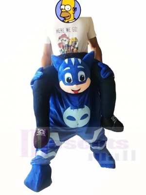 Tragen Sie mich auf PJ Masks Catboy Connor Blue-eyed Piggyback Maskottchen Kostüme